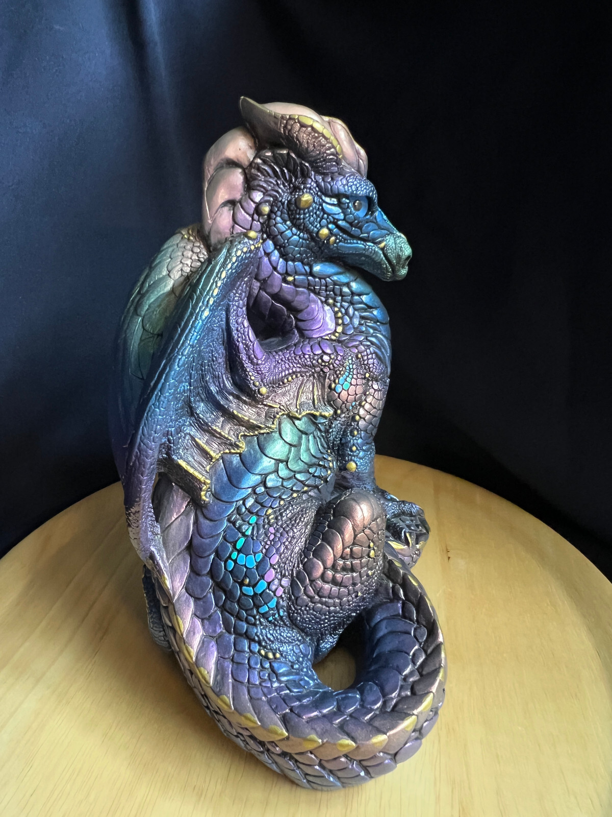 Windstone Editions Dragon 置物 ドラゴンのフィギュア - Brown Mother 