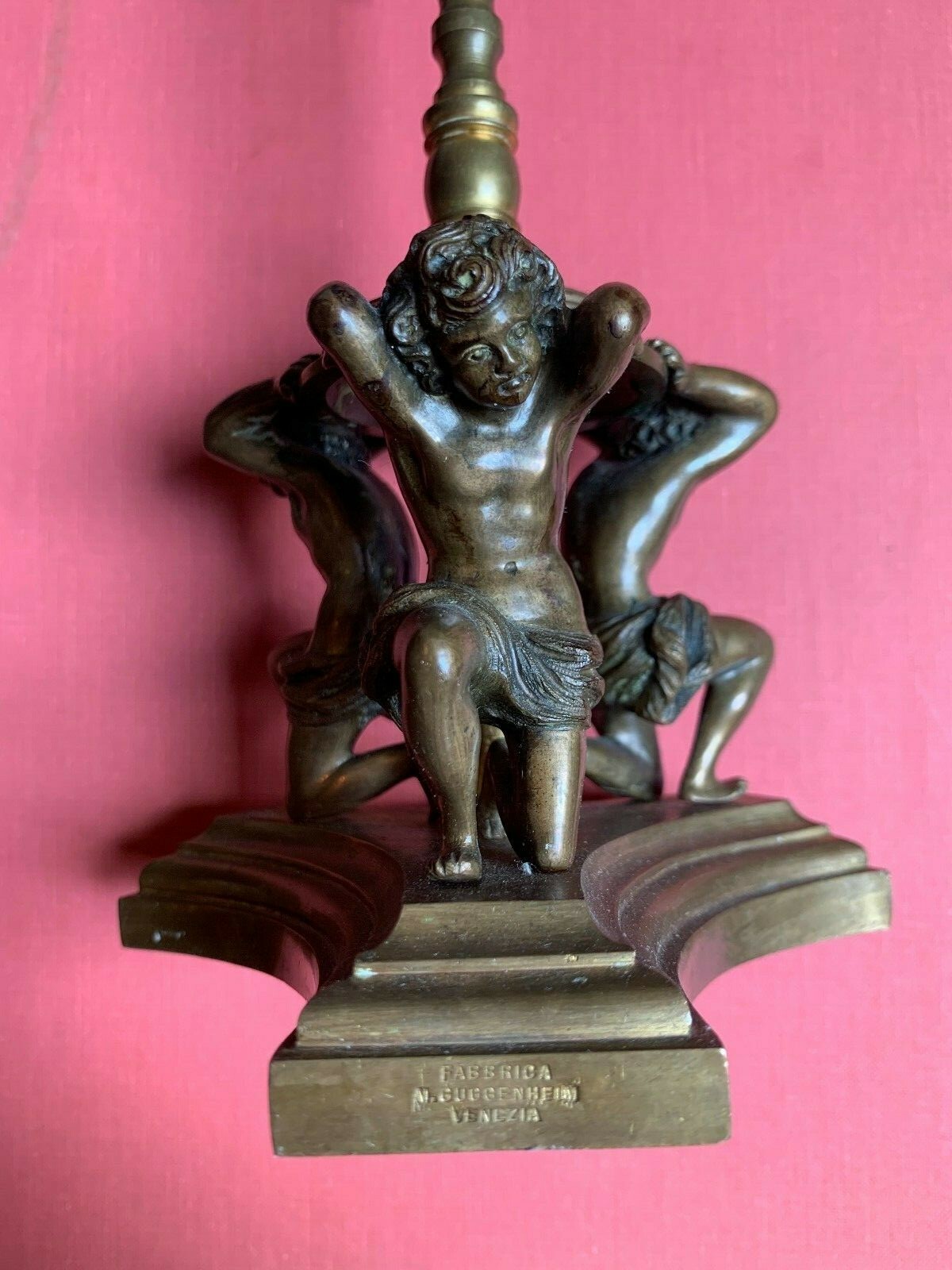 BRONZE CANDLE HOLDER W/O CRYSTALS 12