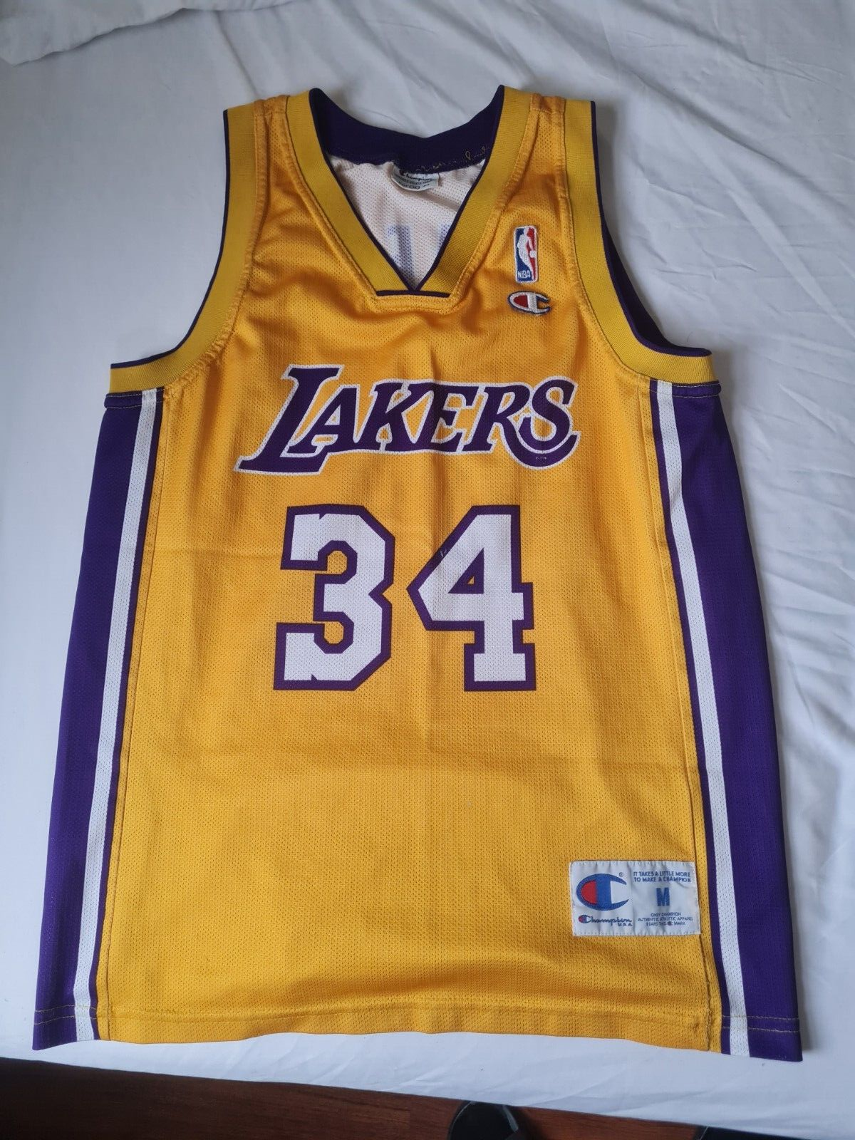 LAKERS LA #34 O'NEAL CHAMPION SIZE 44 RARE NBA | eBay