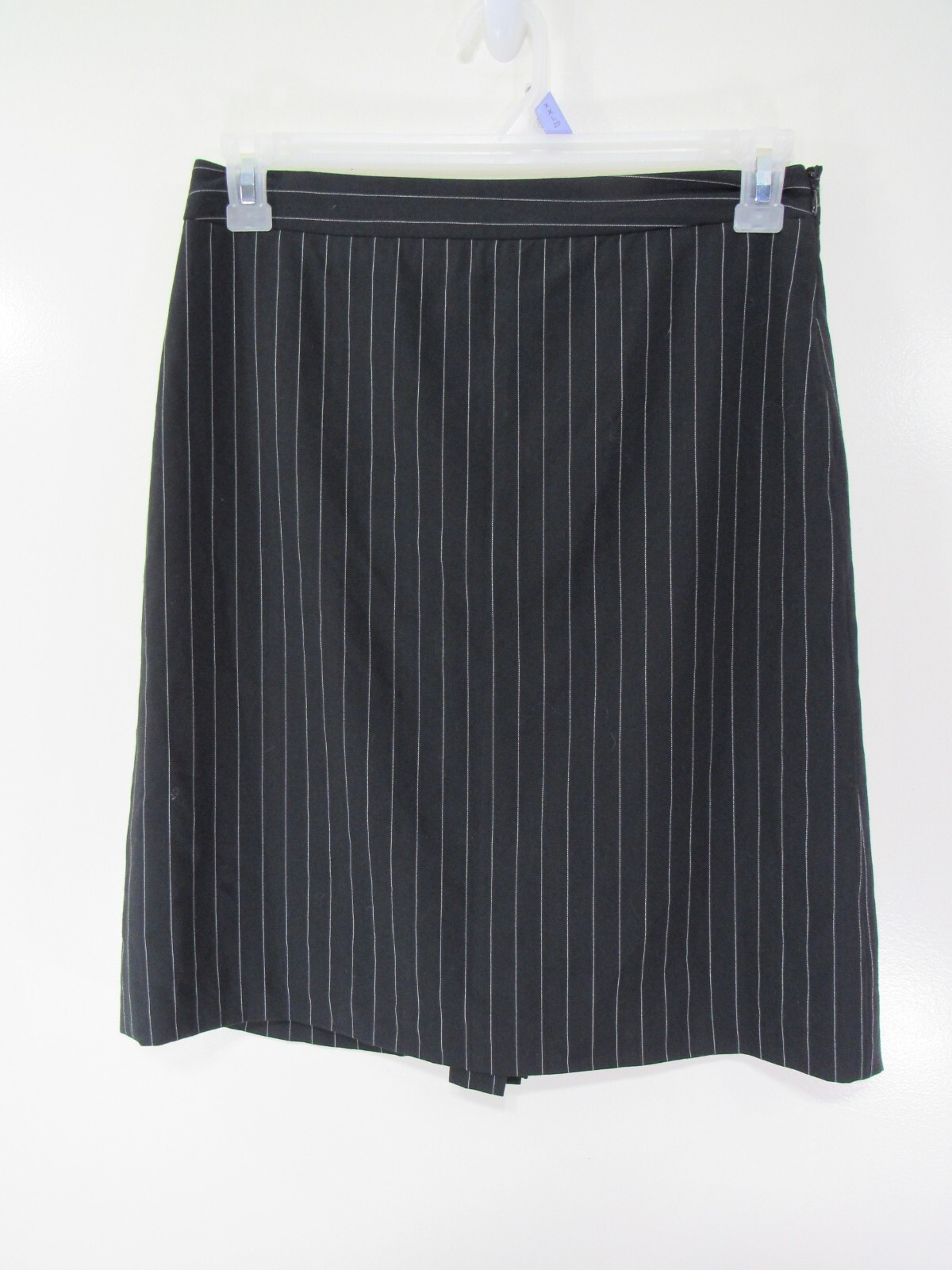 George Skirt Size 4 Black White Pin Striped Lined Side
