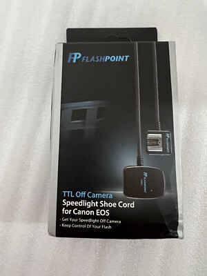 NEW Flashpoint TTL Off Camera Speedlight Shoe Cord for Canon EOS
