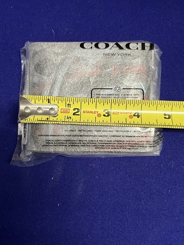 Pre-owned Coach X Mint + Serf 3 In 1 Wallet In Silver/black Multi