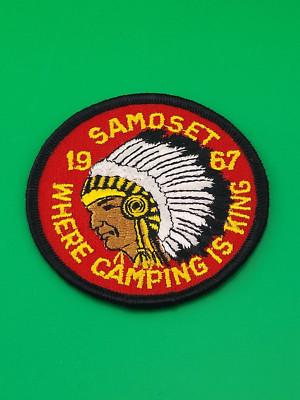 Samoset Council 1967 Where Camping Is King Patch BSA Scouts America NEW
