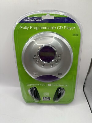 Durabrand CD 565 Purple and Silver Portable CD Player Programmable NEW! SEALED!