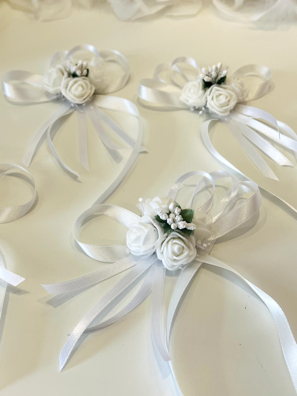 Brautjungfern Blumen Armband Satin BÃ¤Ndchen Beyaz GÃ¼L Nedime Bilekligi WeiÃ