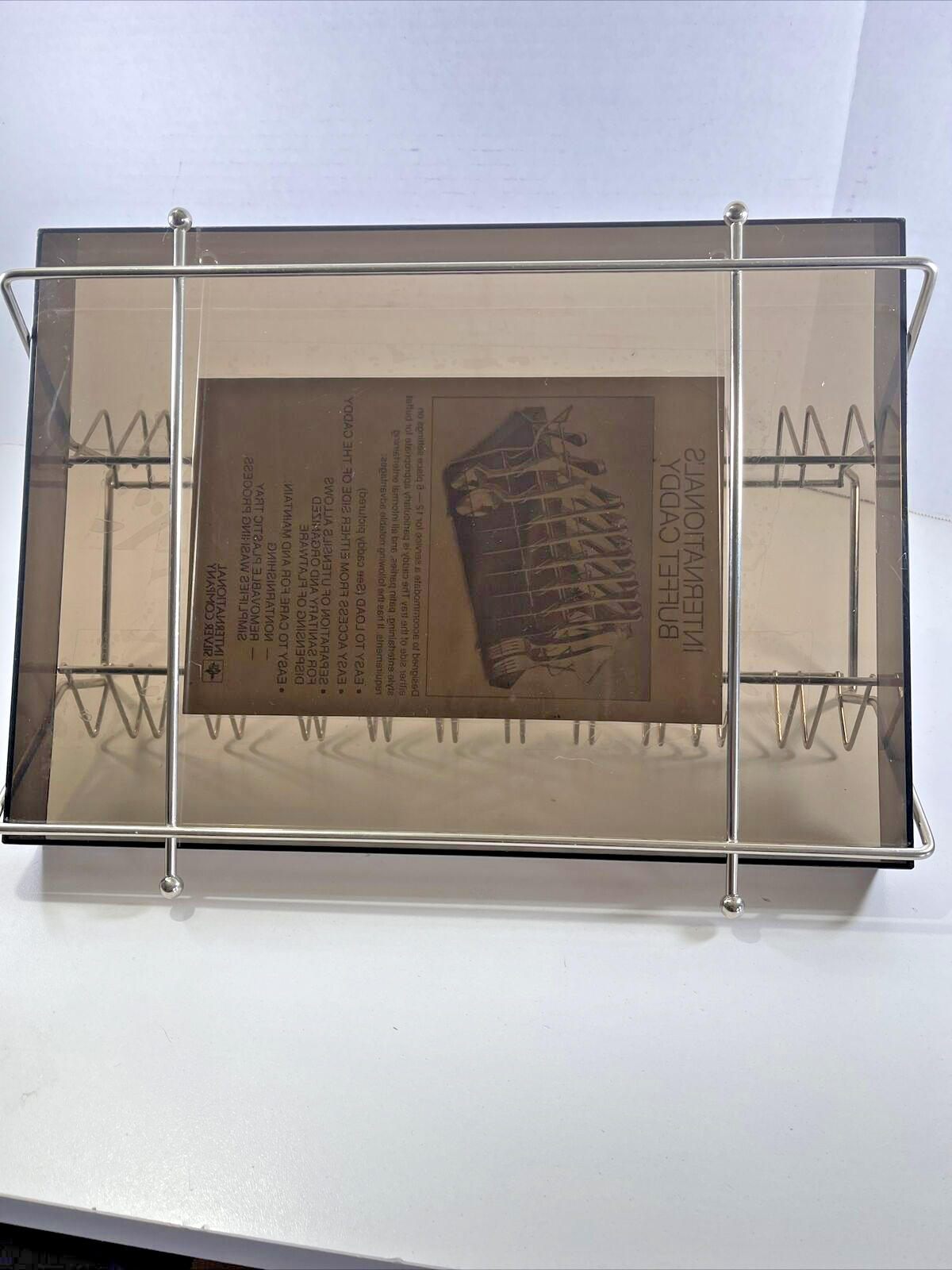 Vintage International Silver Co. Silverware Buffet Caddy Holds Service for 12