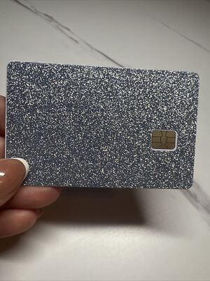 Credit card sticker. Glitter skin BLUE