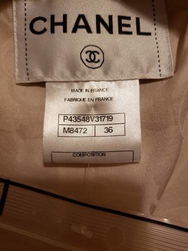 5.9K New Chanel 2012 Tweed Logo Bow Pink Suit Jacket 34 36 2 4 6 Coat Top S M
