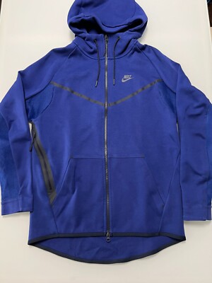 nike tech fleece windrunner mens sz small tall full zip hoodie black fb7921 010 305337698093