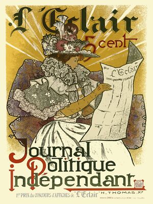 Decoration Poster.Wall Home room decor design.French Art Nouveau decor.9554