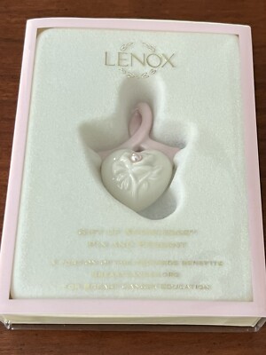 LENOX Gift of Knowledge Pin and Pendant Breast Cancer Awareness, New In Box.