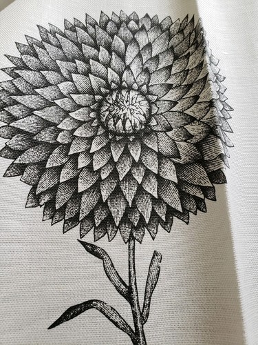 GASTON  / BRUNSCHWIG Fabric Remnant - GUAYANA / BOTANCIAL - 60x35 - SPAIN  $176