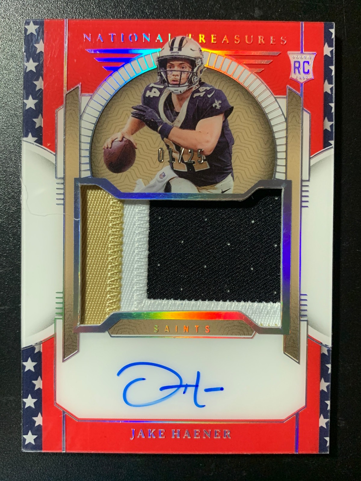 2023 National Treasures Rookie Patch Autographs #170 Jake Haener 1/25 RC Auto