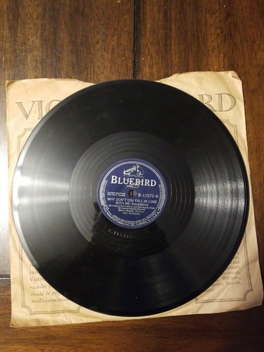 vintage 78 RPM shellac record Bluebird 11572 Barry Wood Can Sleep/Fall IN Love