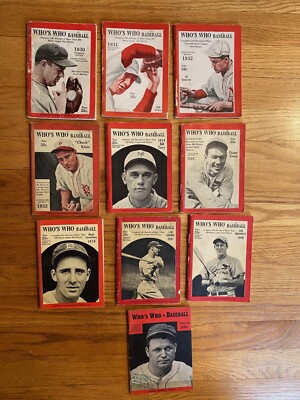 (10) 1930-39 WHO'S WHO IN BASEBALL LOT GEHRIG DIZZY DEAN FOXX MEDWICK MAGAZINES