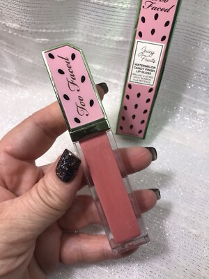 Too Faced Juicy Fruits MEGA MELONS Watermelon Candy Finish Lip Gloss ~ BNIB
