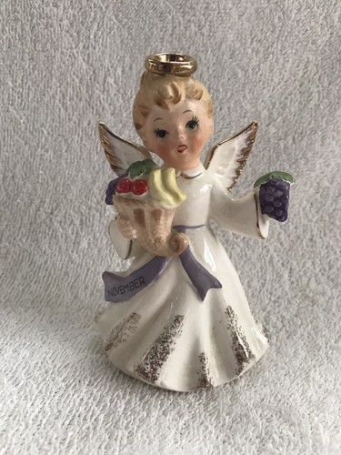 Vintage 1960s November Birthday Angel of the Month Ceramic