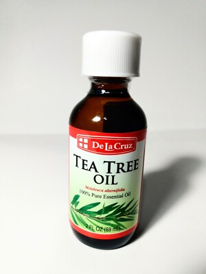 De La Cruz TEA TREE OIL 2oz Aceite de Arbol de Te 100% Pure Essential 