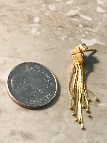 2 Pair Of 14k Yellow Gold Earrings .