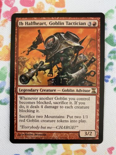 Ib Halfheart, Goblin Tactician 1x FOIL TSP MTG Time Spiral Rare MINT red Ib Halfheart, Goblin Tactician 1x FOIL TSP MTG Time Spiral Rare MINT red