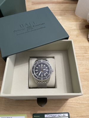 BALL Engineer Master II Skindiver II DM3108A-SCJ-BK 43 mm Silver Stainless Steel