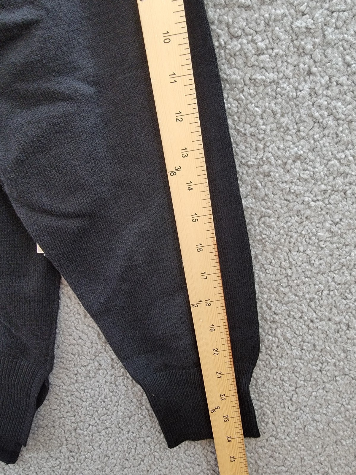Three Dots Jodie High-Neck Front-Seam Sweater Women's L Black Solid Long Sleeve - Picture 5 of 16