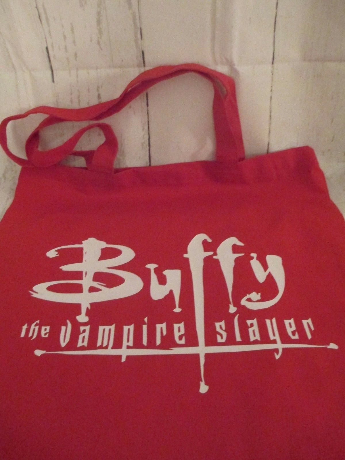 Buffy the Vampire Slayer Horror Canvas Tote Bag Market Pouch Grocery Reusable