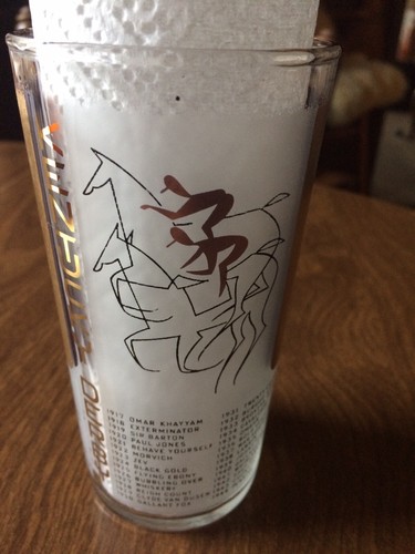 1958 KENTUCKY DERBY MINT JULIP GLASS - GOLD BAR
