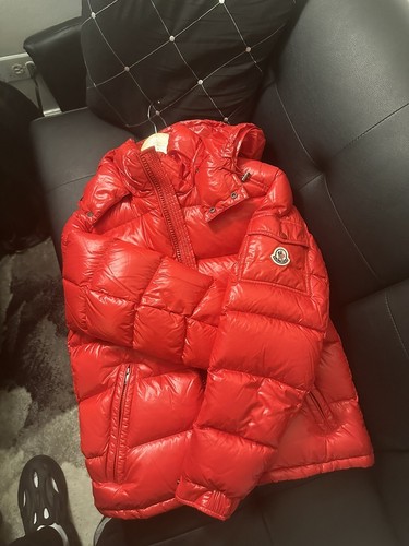Moncler Maya Down Jacket Red Size 2 Used Great Condition