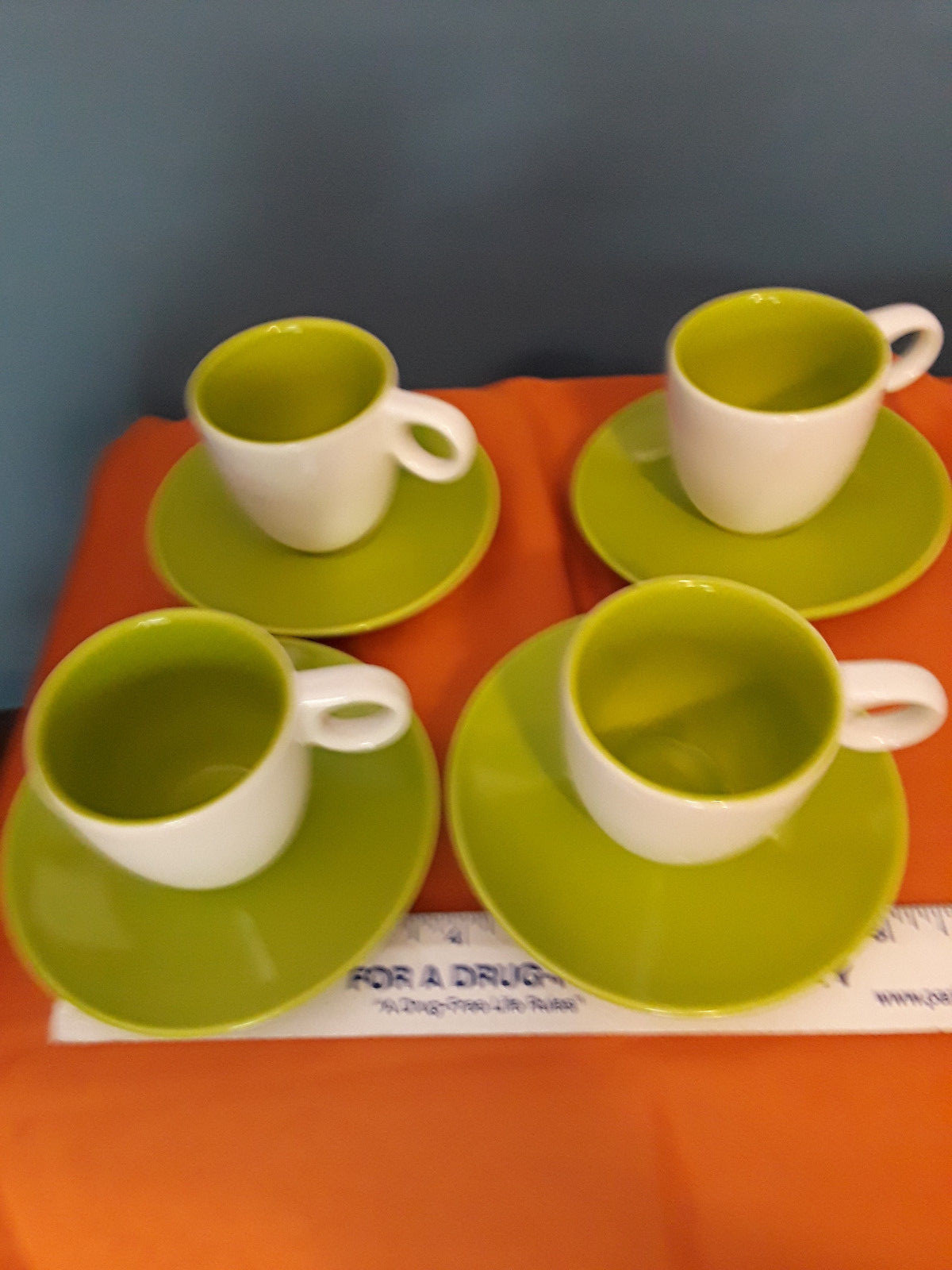 Demitasse Tea cup and Saucer Sets Germany, Porcelain Lot of 4 (A-3)
