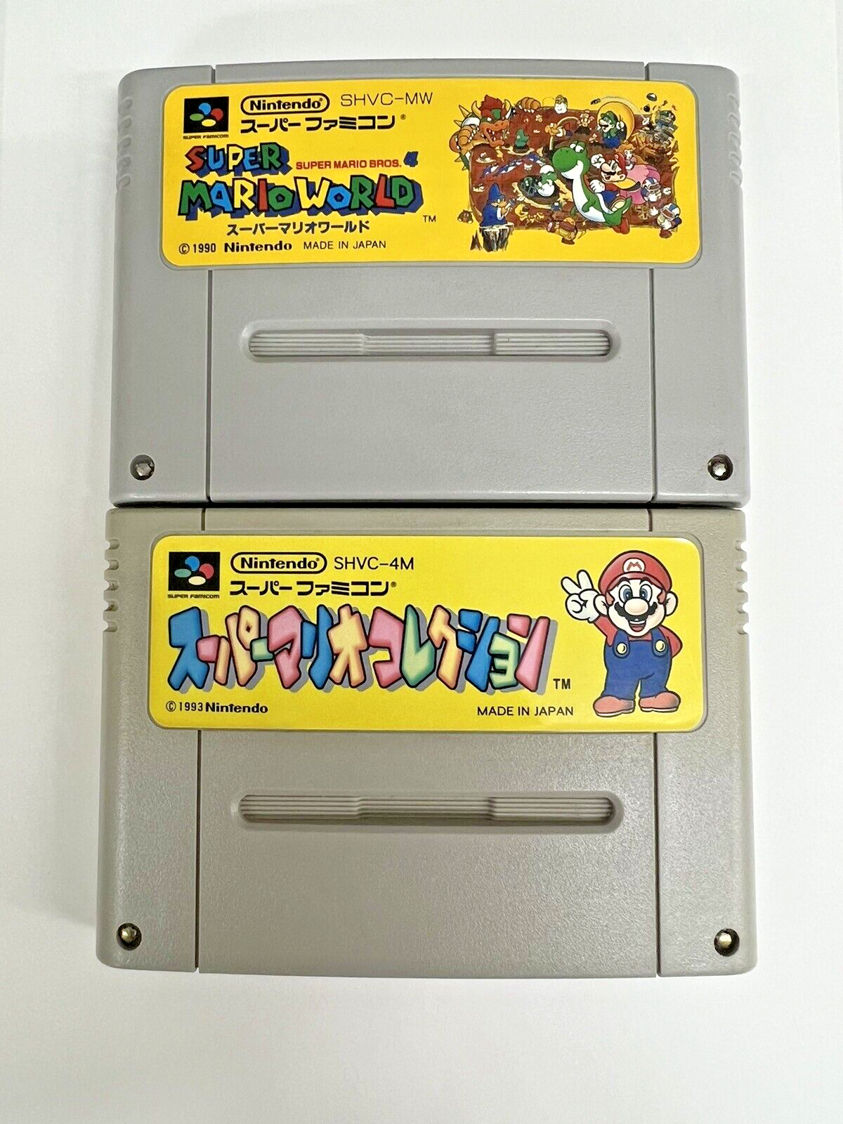 Mario World & Collection Super Famicom 2 Games Set SNES SFC Mario World & Collection Super Famicom 2 Games Set SNES SFC