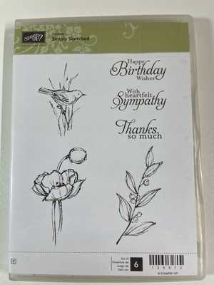 NEW! Stampin' Up Simply Sketched Rubber Stamps