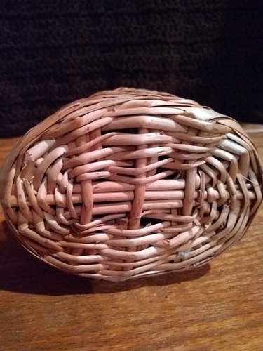 Vintage 1966 Quinta Wine Bottle Lisbon Wicker Wrapped With Handle & Paper Label