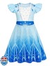 Sukyfecde Girls Princess Dresses Toddler Kids Costume Birthday Party Dress Halloween Cosplay Outfits Size 6 Blue