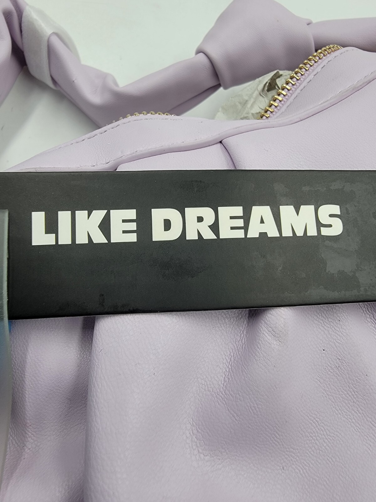 Like Dreams Top Handle Bag Women's Lilac Solid Inner Pockets Zip Closure - Picture 12 of 13