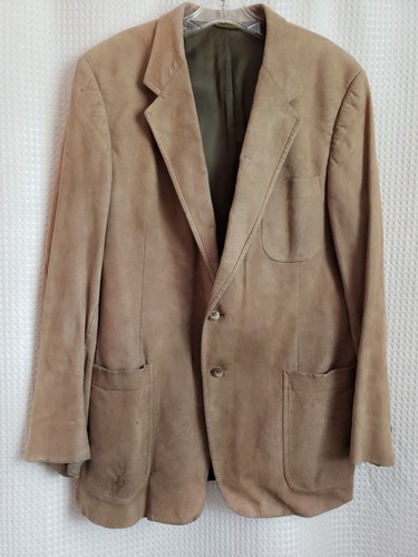Christian Dior Sport Mens Beige Suede Leather Blazer Suit