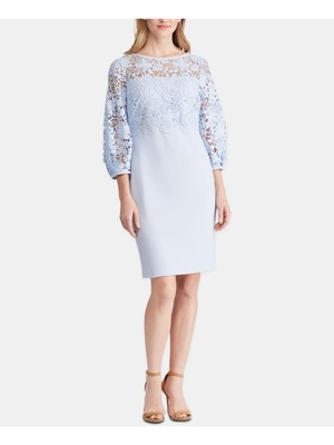 

LAUREN RALPH LAUREN Фиолетовое женское платье-футляр до колена с длинными рукавами, Фиолетовый