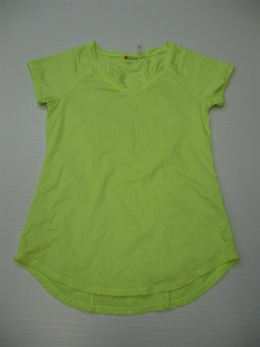 ZELLA Women's Size S Lightweight Running Neon Yellow V-Neck T-Shirt