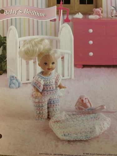 Annie’s Baby’s Bedtime Kelly Doll Sleeper Blanket Crochet Pattern Pamphlet