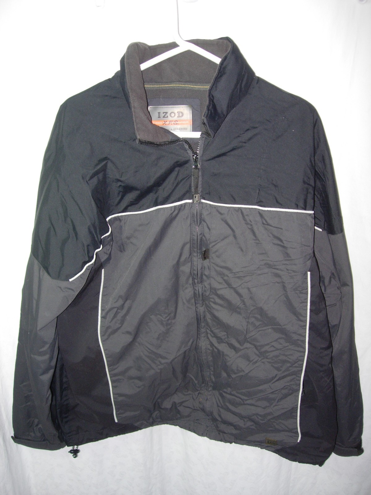 MENS BLACK GRAY IZOD ACTIVEWEAR GOLF GOLFWEAR X-TREME