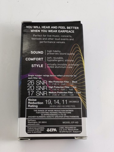 EarPeace HD Concert Ear Plugs - High Fidelity Hearing Protection