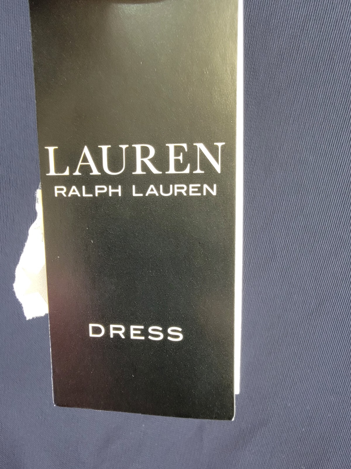 Lauren Ralph Lauren Buckle-Trim Stretch Jersey Dress Women's 10 Navy Long Sleeve - Picture 15 of 16