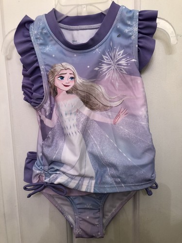 DISNEY SWIMSUIT FROZEN ELSA  BATHING SUIT  SIZES 2T, 3T TWO PIECE  NWT