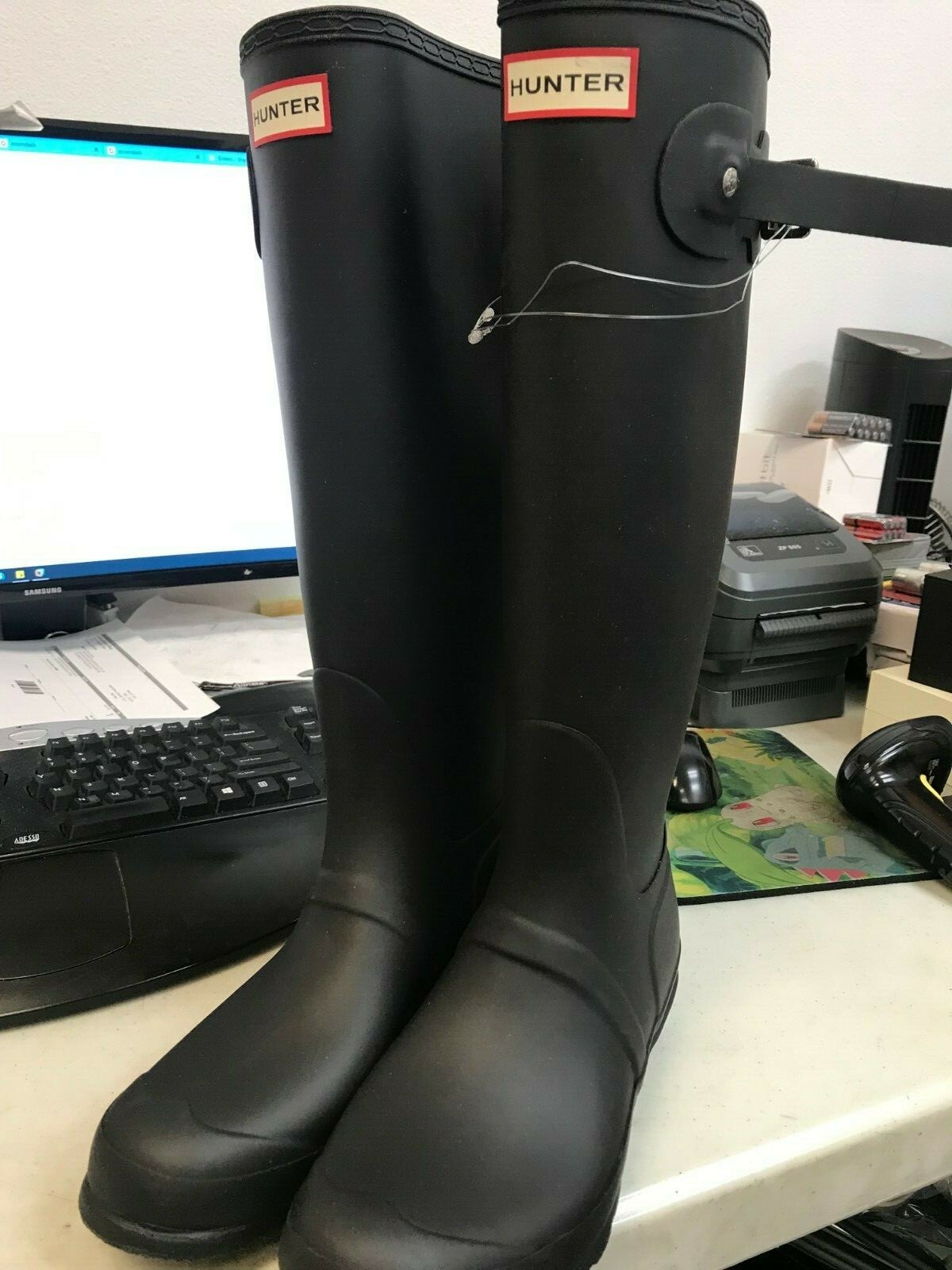 Hunter Women's Original Long Rain Boots Matte/BLACK SIZE 9 eBay