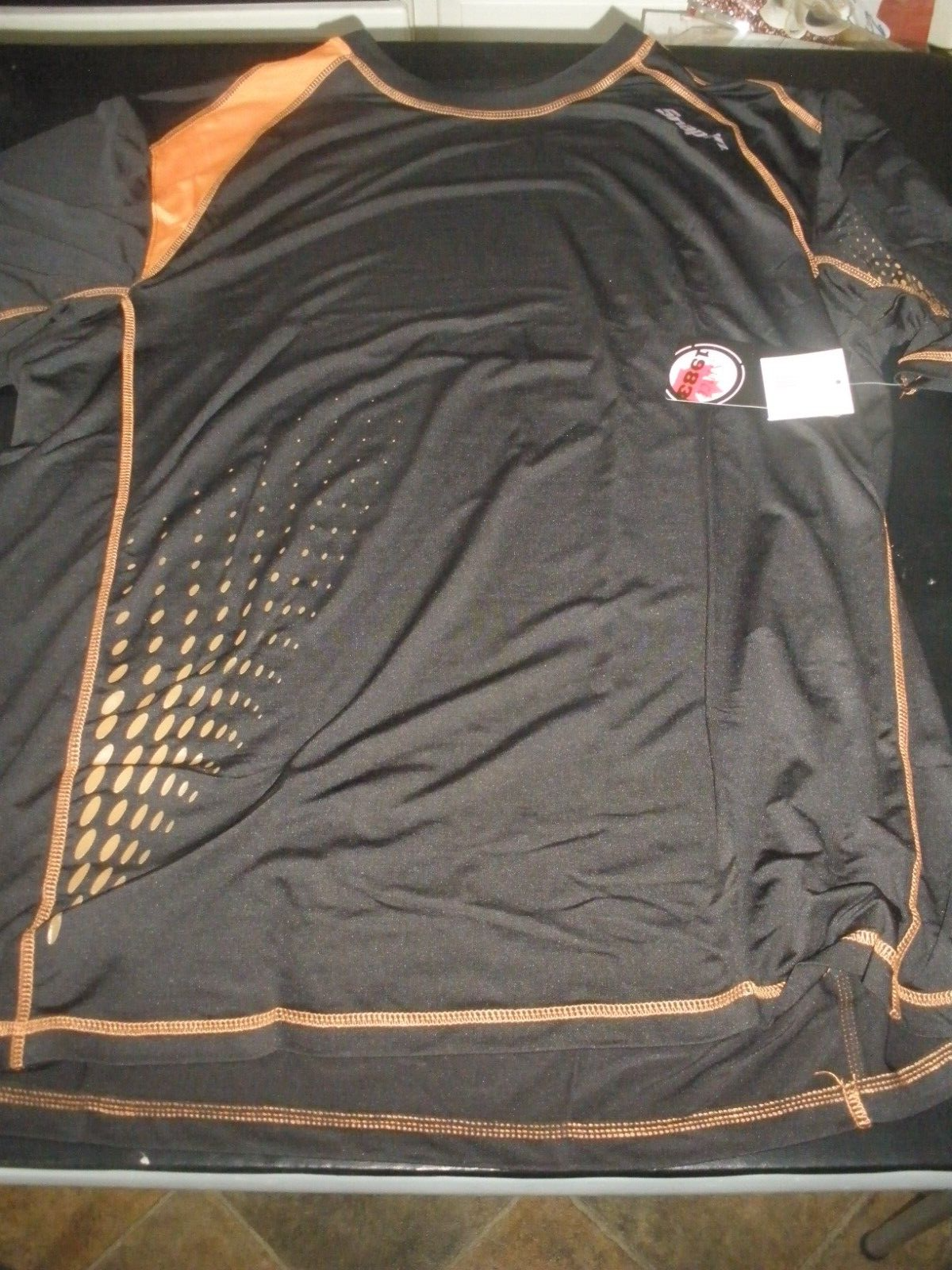 New Opened Men's Athletic Shirt Choko 2XL Black/Orange (63