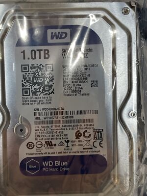 Western Digital Purple 1TB 3.5'' SATA III 64MB Surveillance Hard Drive WD10PURZ