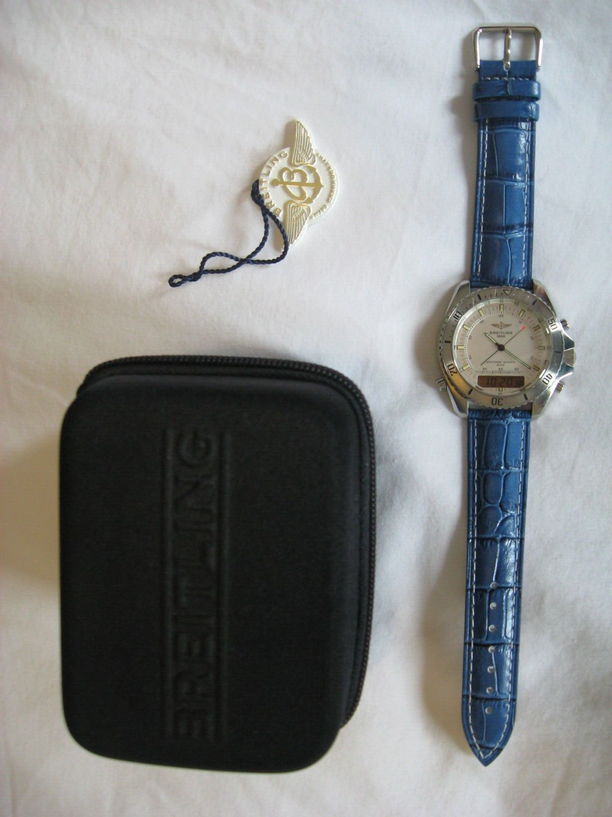 RARE 1990's GENTS BREITLING NAVITIMER PLUTON 3100 A51037 ANALOGUE