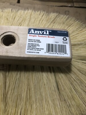 1 Pack Anvil 9 In. X 13 In. Oval Single Texture Brush- for Drywall Ceiling -New