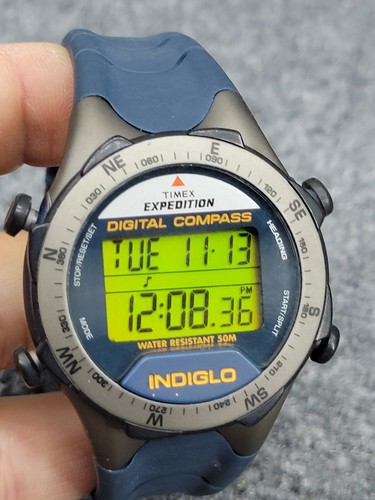 【TIMEX】EXPEDITION ヴィンテージ 電池新品 New Old Stock Timex DIGITAL COMPASS EXPEDITION INDIGLO