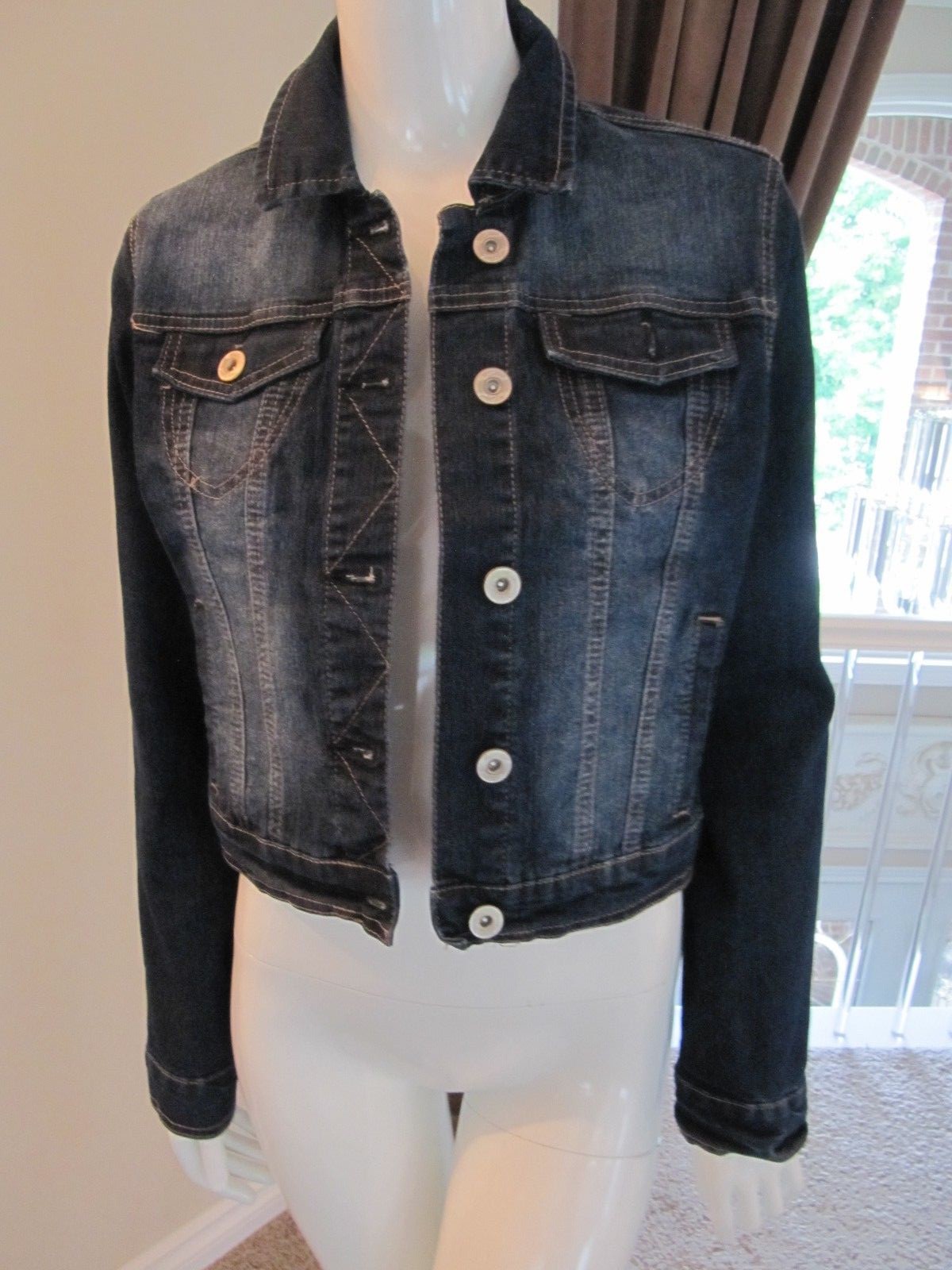 red camel denim jacket